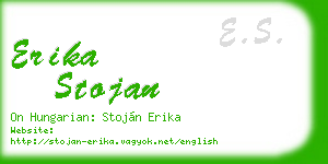 erika stojan business card